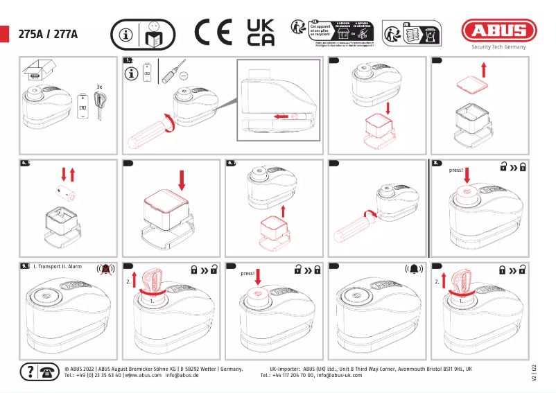 Imagen de la primera página del manual del dispositivo 277A