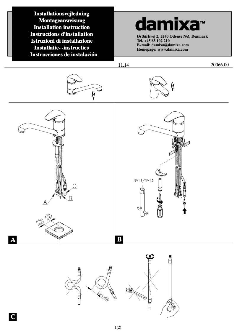 Página 1 del manual Manual de usuario Damixa 1000300