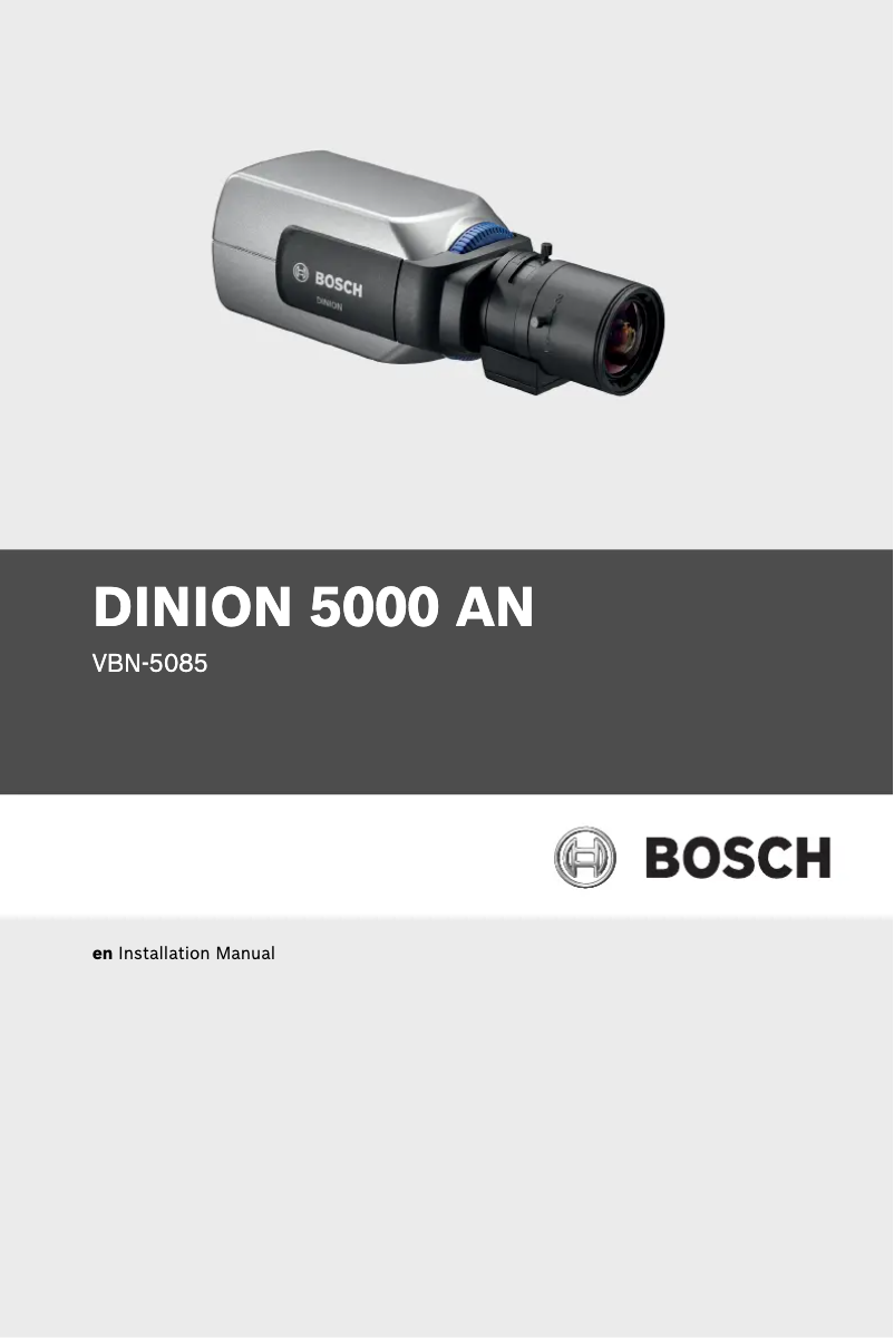 Página nº 1 - Manual de usuario Bosch VBN-5085-C51