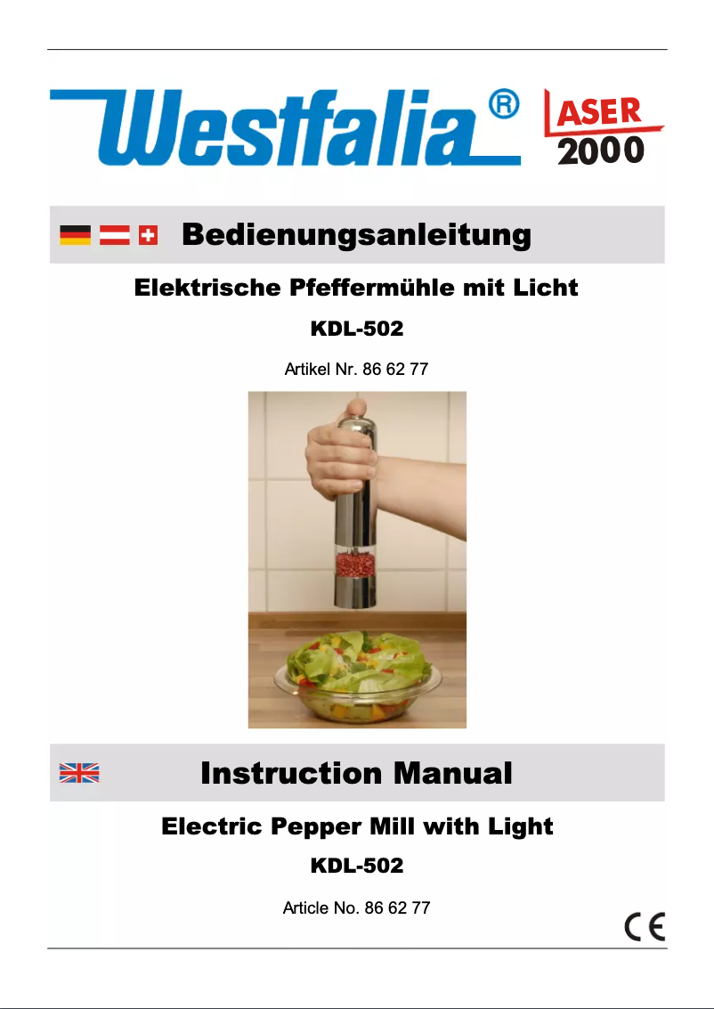 Imagen de la primera página del manual del dispositivo KDL-502