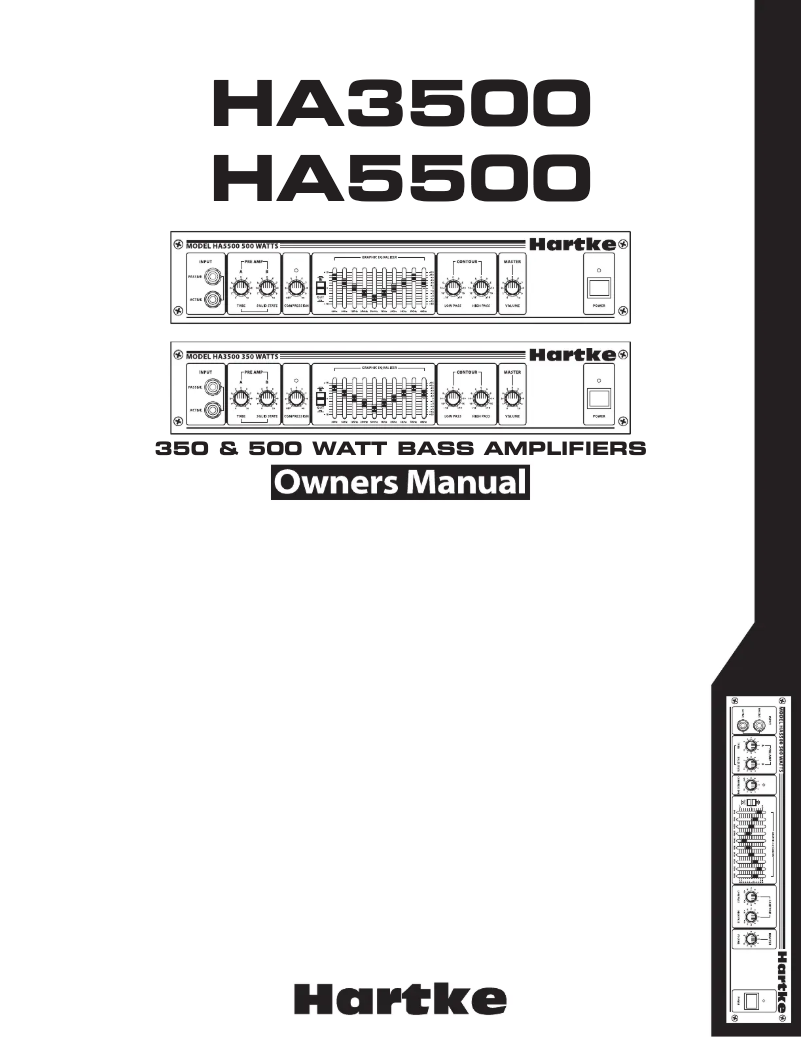 Página 1 del manual Manual de usuario Hartke HA5500c