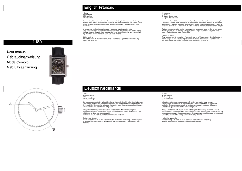 Imagen de la primera página del manual del dispositivo 1180