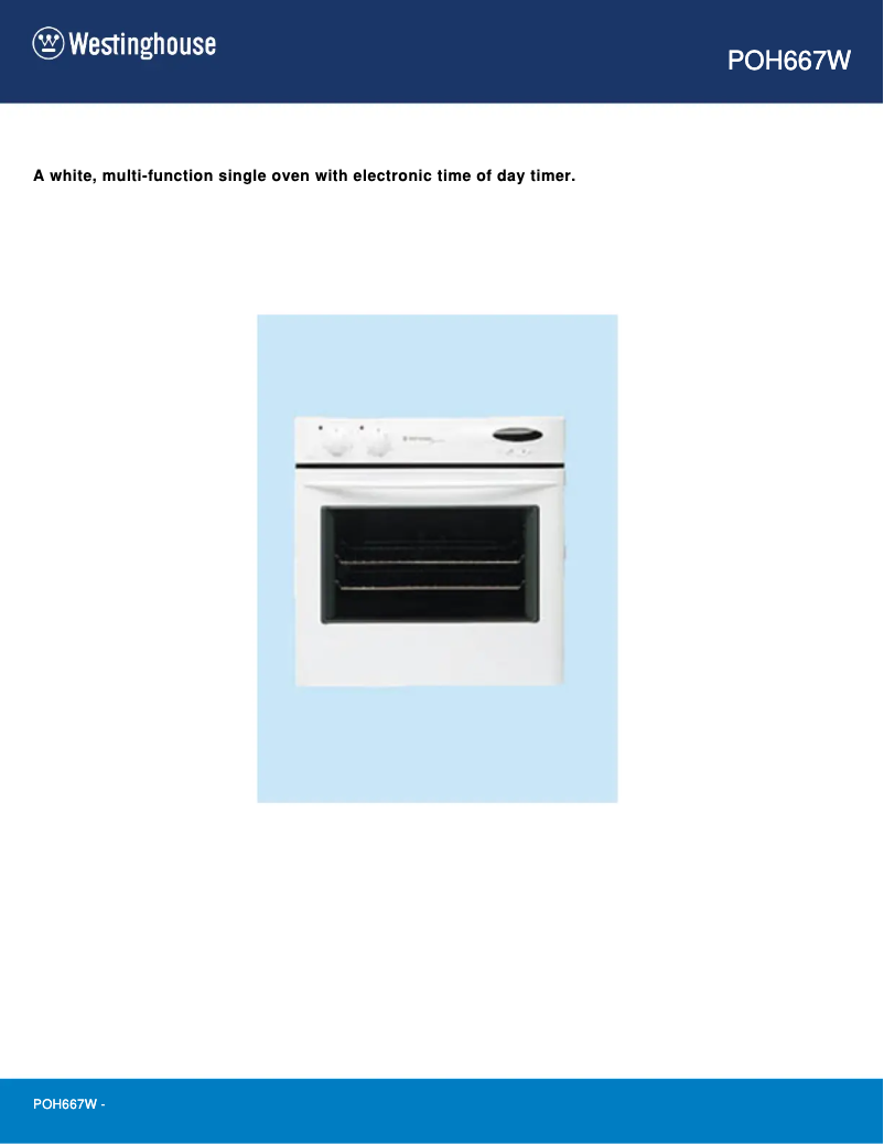 Imagen de la primera página del manual del dispositivo POH667W