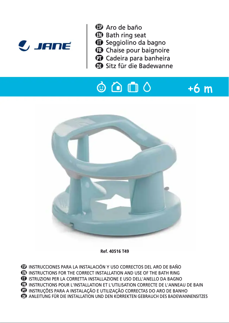 Imagen de la primera página del manual del dispositivo Baby bath seat