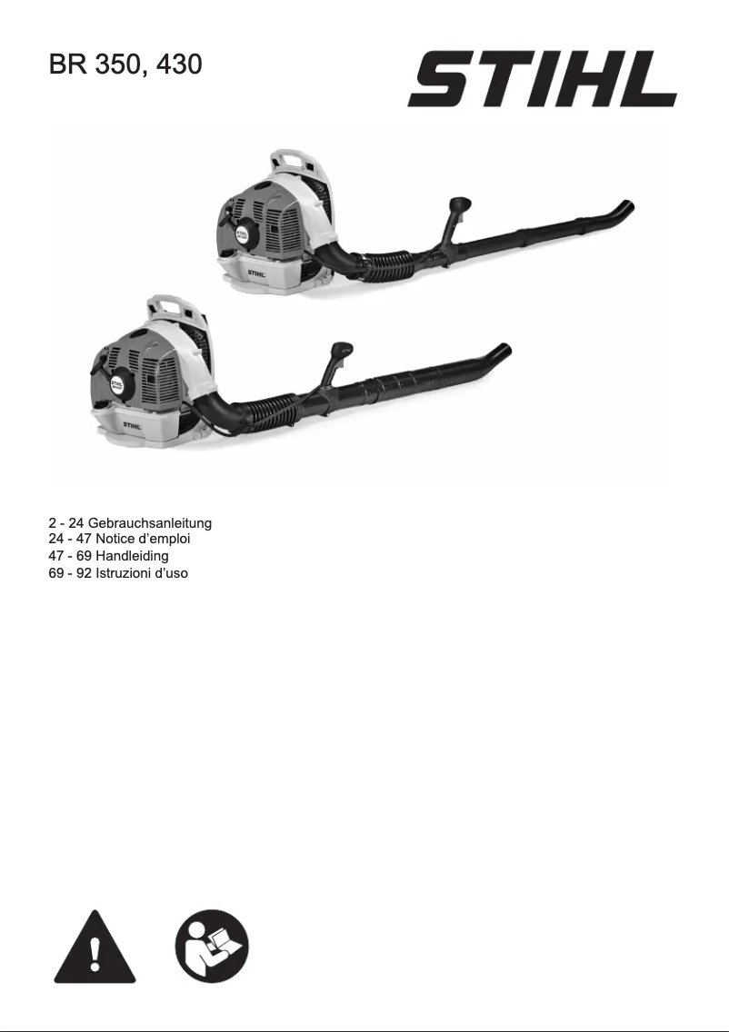 Página 1 del manual Manual de usuario Stihl BR 350
