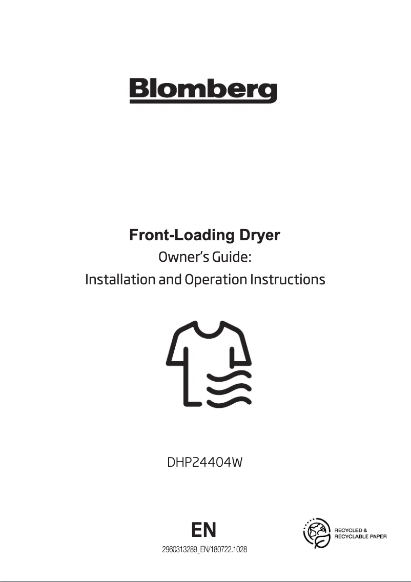 Página 1 del manual Manual de usuario Blomberg DHP24404W