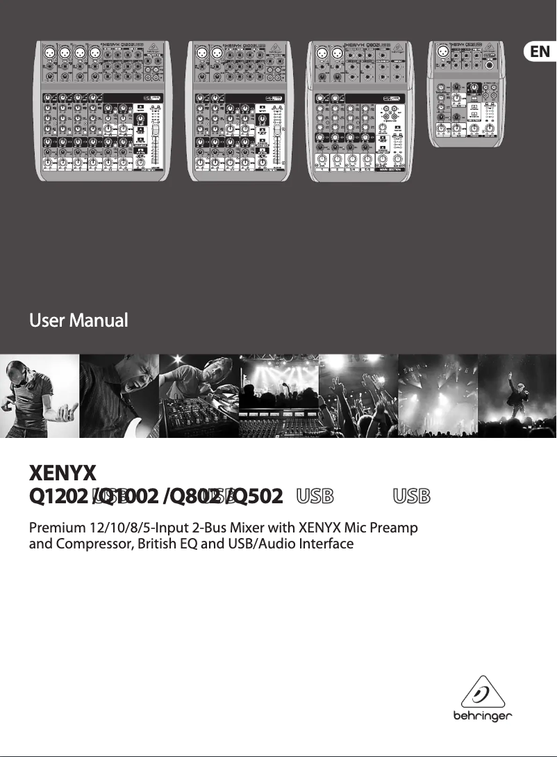 Página 1 del manual Manual de usuario Behringer Xenyx Q502USB
