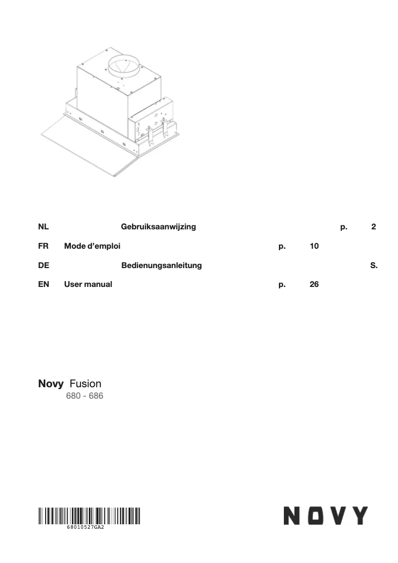 Imagen de la primera página del manual del dispositivo Fusion 686