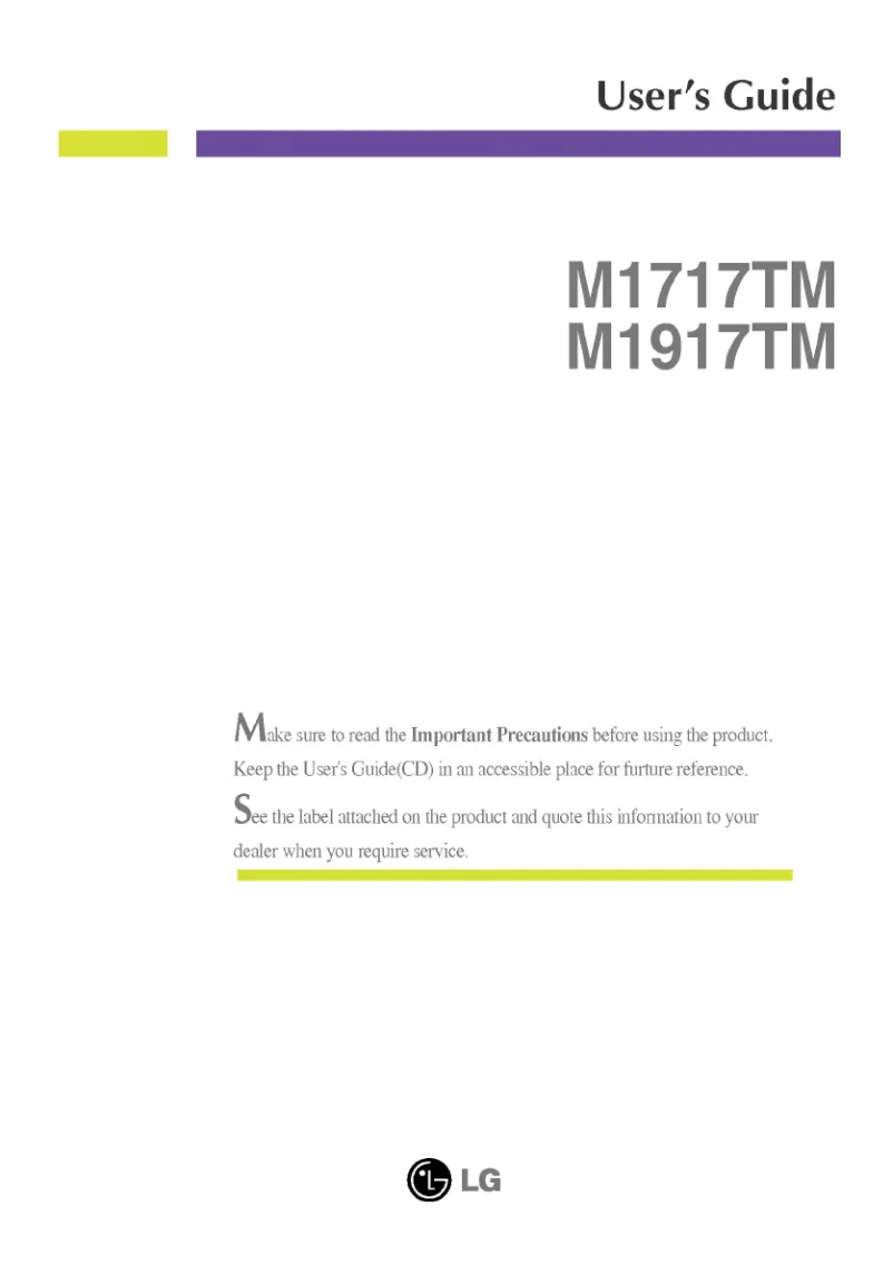 Página nº 1 - Manual de usuario LG M1917TM