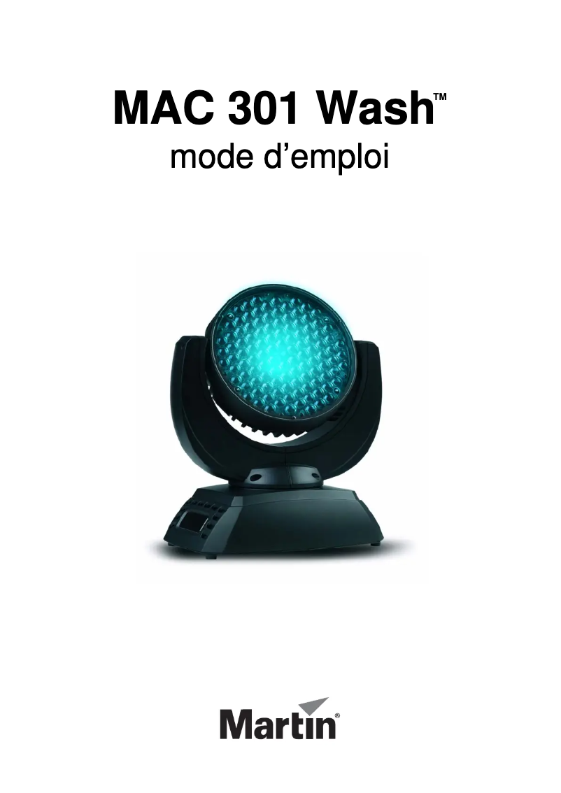 Imagen de la primera página del manual del dispositivo MAC 301 Wash