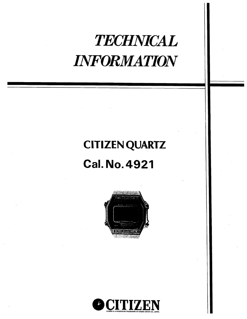 Página 1 del manual Manual de usuario Citizen CAL 4821