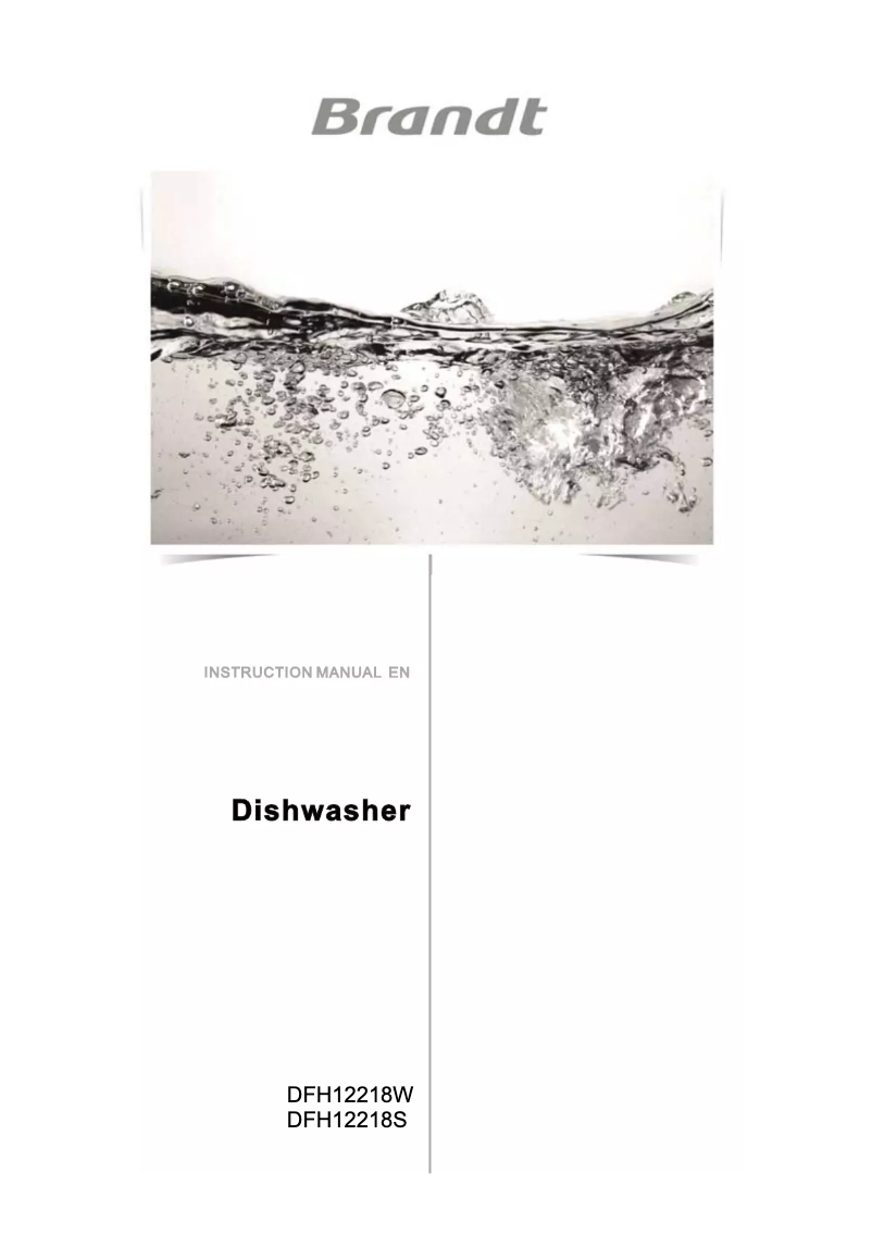 Imagen de la primera página del manual del dispositivo DFH12218W