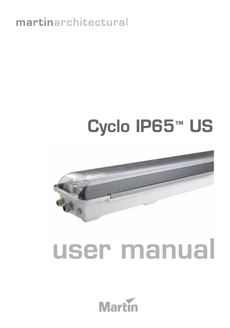 Imagen de la primera página del manual del dispositivo Cyclo IP65 US