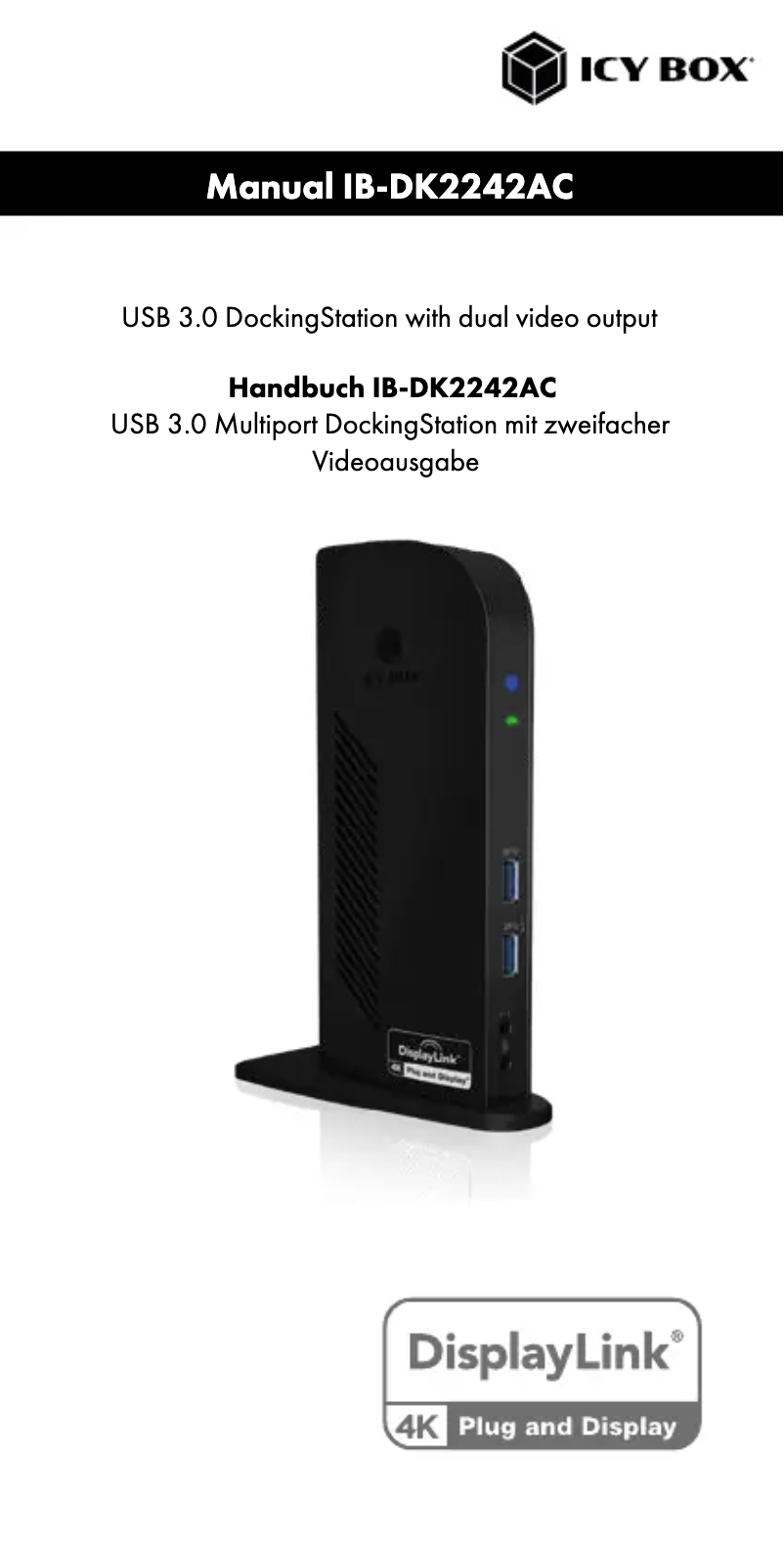 Imagen de la primera página del manual del dispositivo IB-DK2242AC