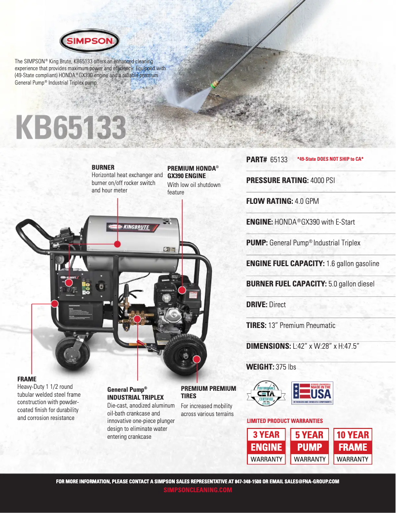 Imagen de la primera página del manual del dispositivo King Brute KB65133