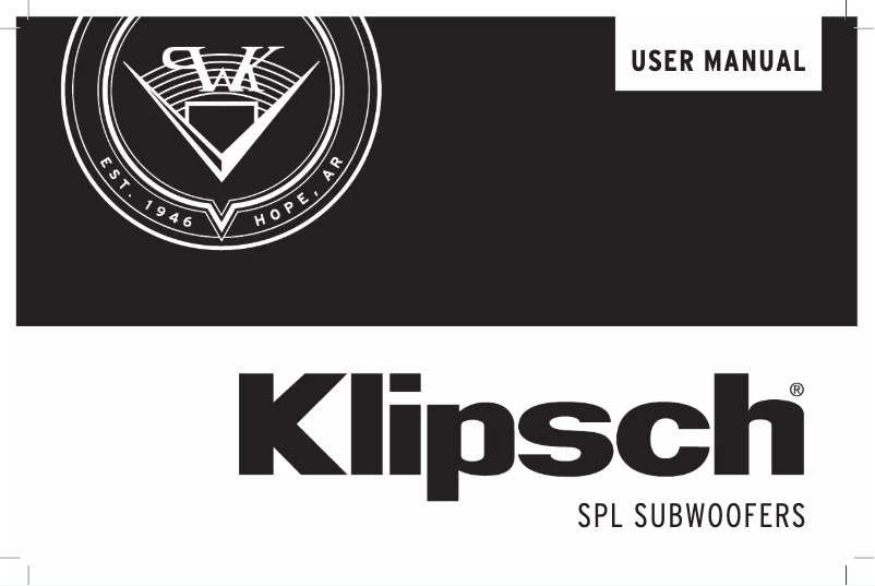 Página 1 del manual Manual de usuario Klipsch SPL-120
