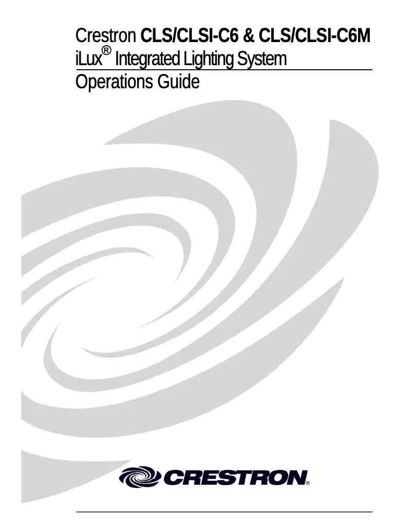 Página nº 1 - Manual de usuario Crestron CLSI-C6RFW