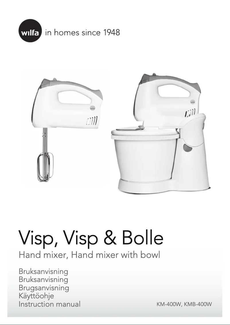 Página 1 del manual Manual de usuario Wilfa KM-400