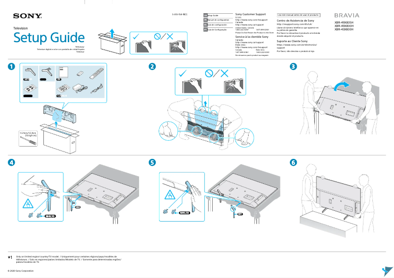 Imagen de la primera página del manual del dispositivo Bravia XBR-49X800H
