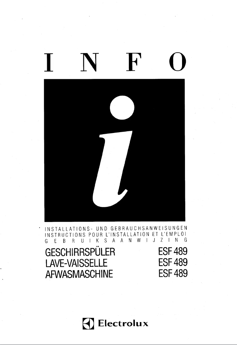 Imagen de la primera página del manual del dispositivo ESF 489