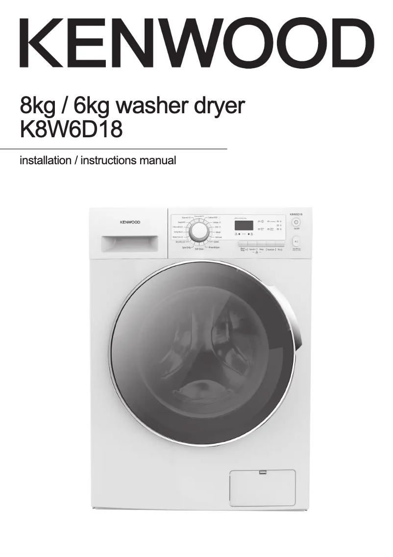 Página 1 del manual Manual de usuario Kenwood K8W6D18