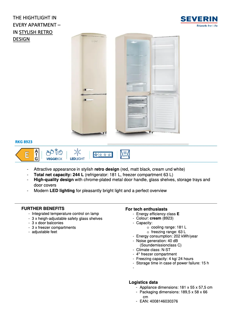 Imagen de la primera página del manual del dispositivo RKG 8923