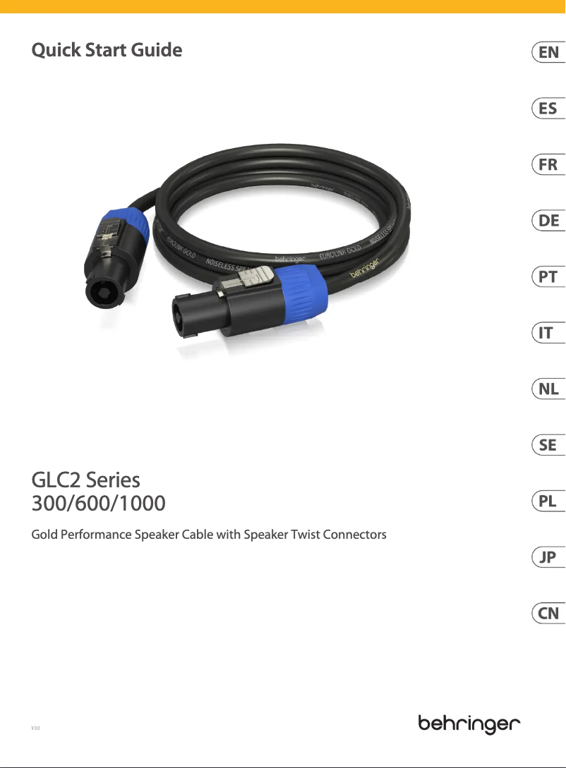 Página 1 del manual Manual de usuario Behringer GLC2-600