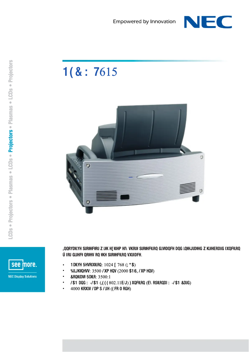 Página 1 del manual Manual de usuario NEC WT615