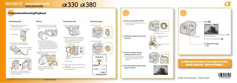 Imagen de la primera página del manual del dispositivo Alpha a330