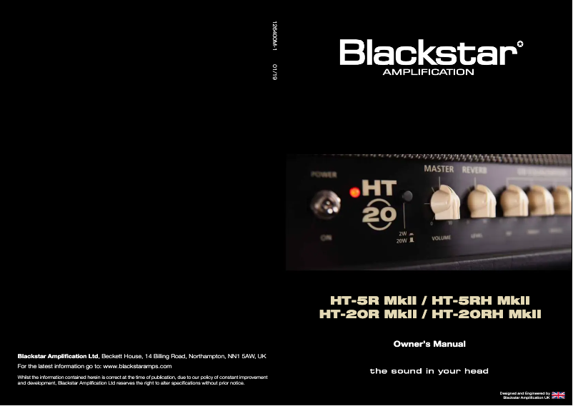 Página 1 del manual Manual de usuario Blackstar HT-5RH MkII