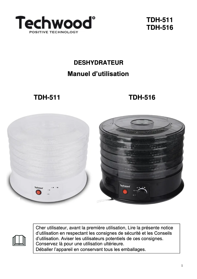 Página 1 del manual Manual de usuario Techwood TDH-511
