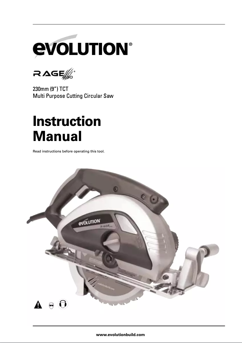 Página 1 del manual Manual de usuario Evolution RAGE230