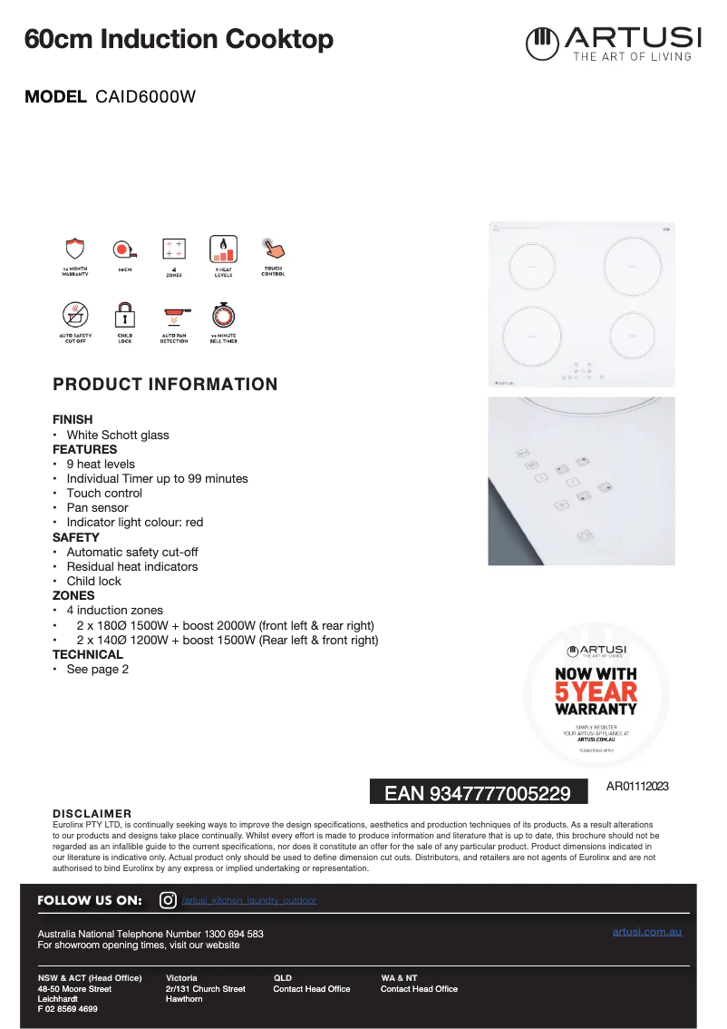 Imagen de la primera página del manual del dispositivo CAID6000W