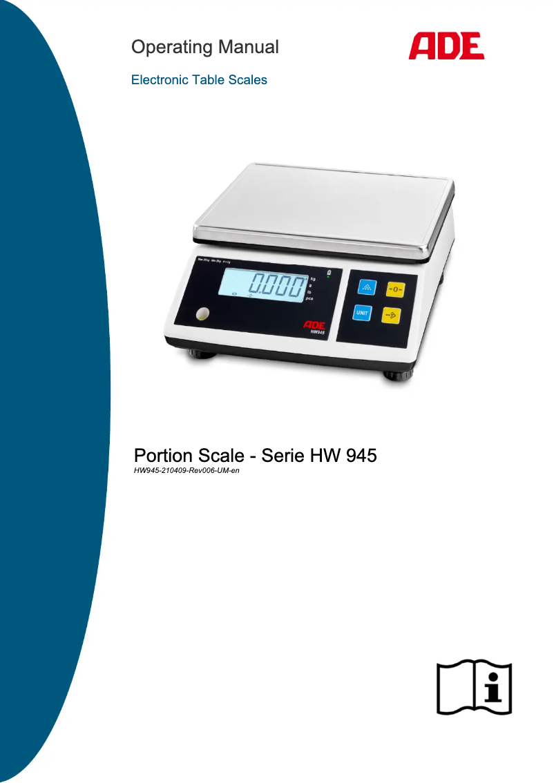 Imagen de la primera página del manual del dispositivo HW 945