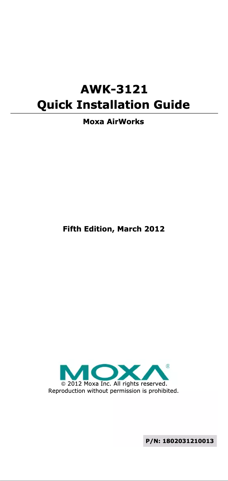 Página nº 1 - Manual de usuario Moxa AWK-3121-M12-EU