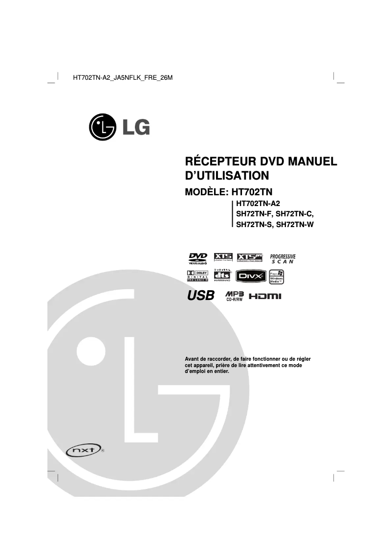 Página nº 1 - Manual de usuario LG HT702TN