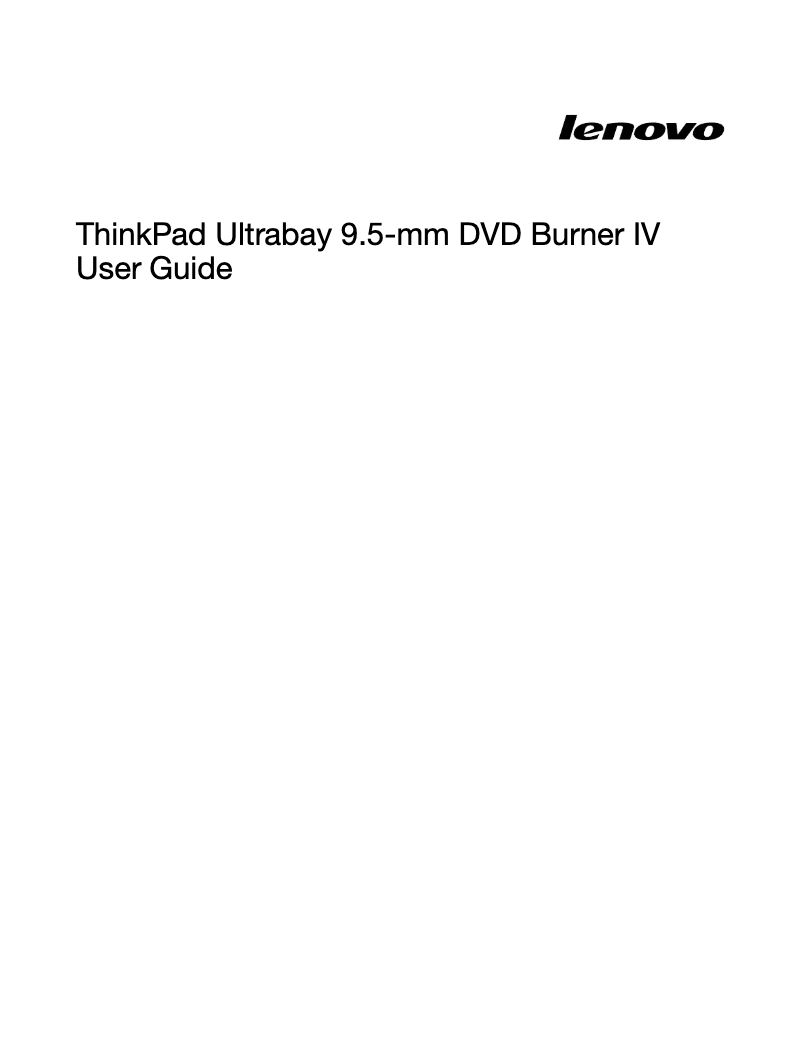 Imagen de la primera página del manual del dispositivo ThinkPad Ultrabay