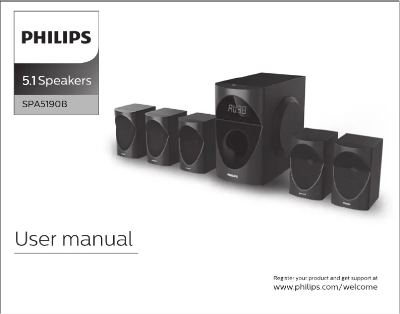 Imagen de la primera página del manual del dispositivo SPA5190B