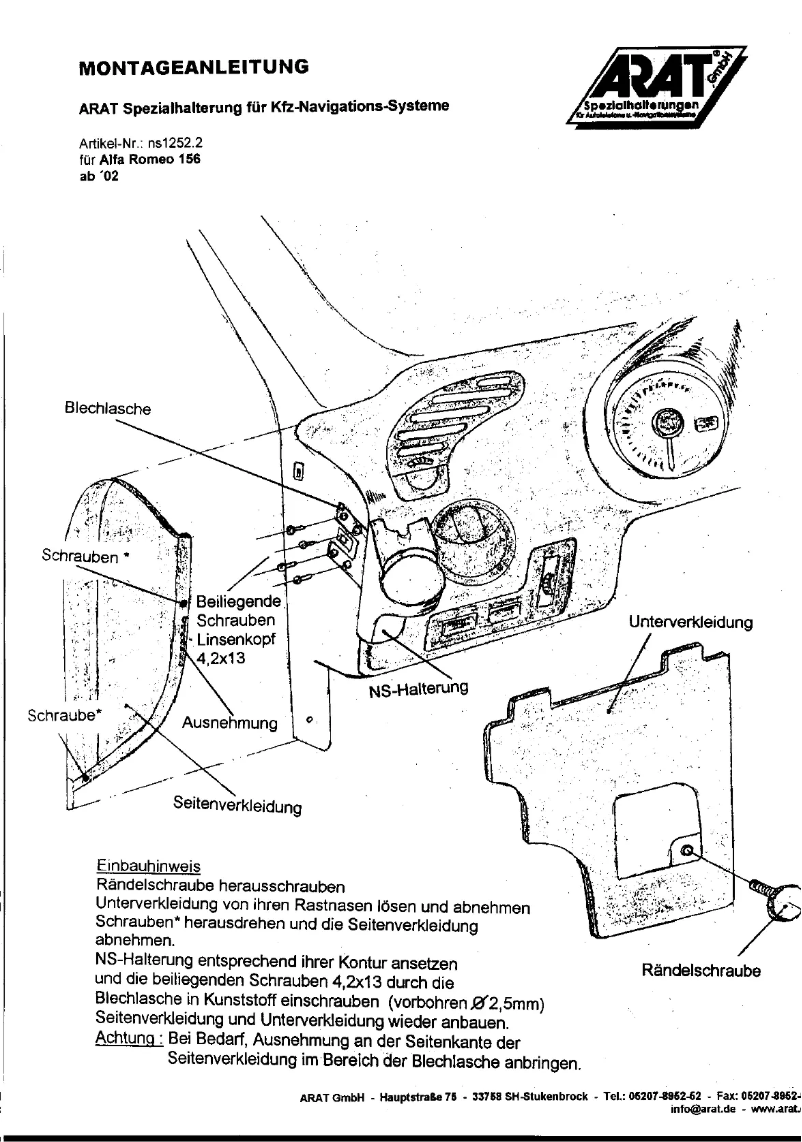 Imagen de la primera página del manual del dispositivo NS1252.2