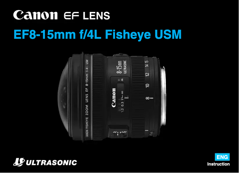 Imagen de la primera página del manual del dispositivo EF 8-15 mm 1/4L Fisheye USM