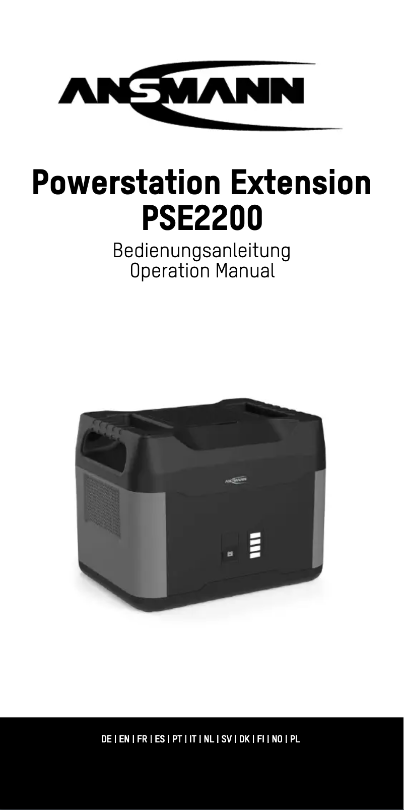 Imagen de la primera página del manual del dispositivo Powerstation Extension PSE2200