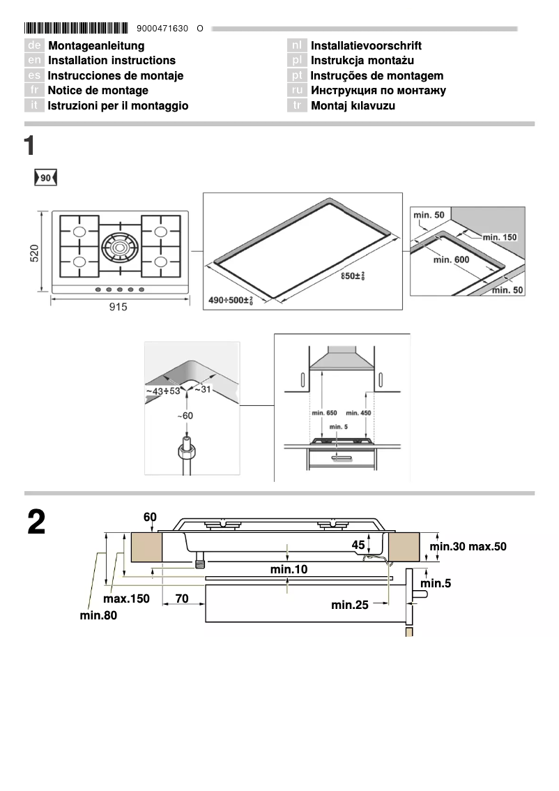 Imagen de la primera página del manual del dispositivo GK905VG10