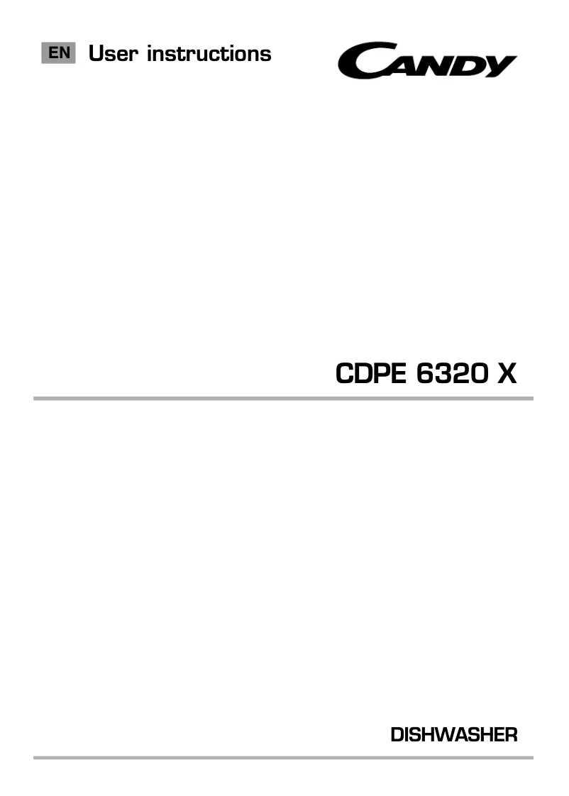 Imagen de la primera página del manual del dispositivo CDPE 6320X/2