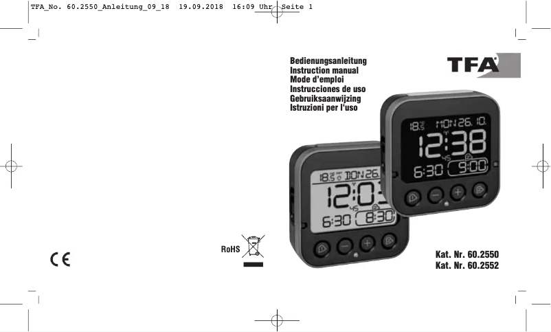 Página nº 1 - Manual de usuario TFA 60.2552.01
