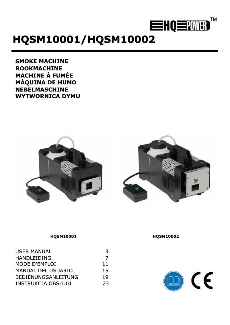 Imagen de la primera página del manual del dispositivo HQSM10001