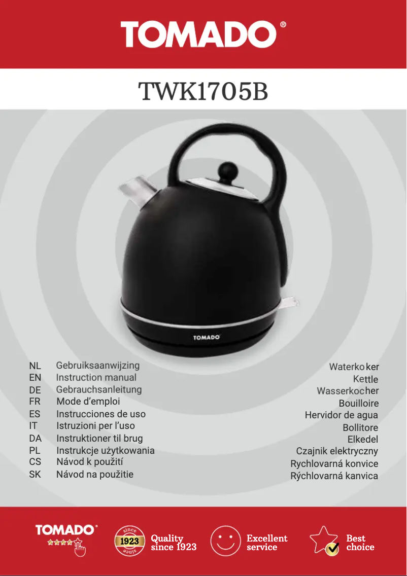 Imagen de la primera página del manual del dispositivo TWK1705B