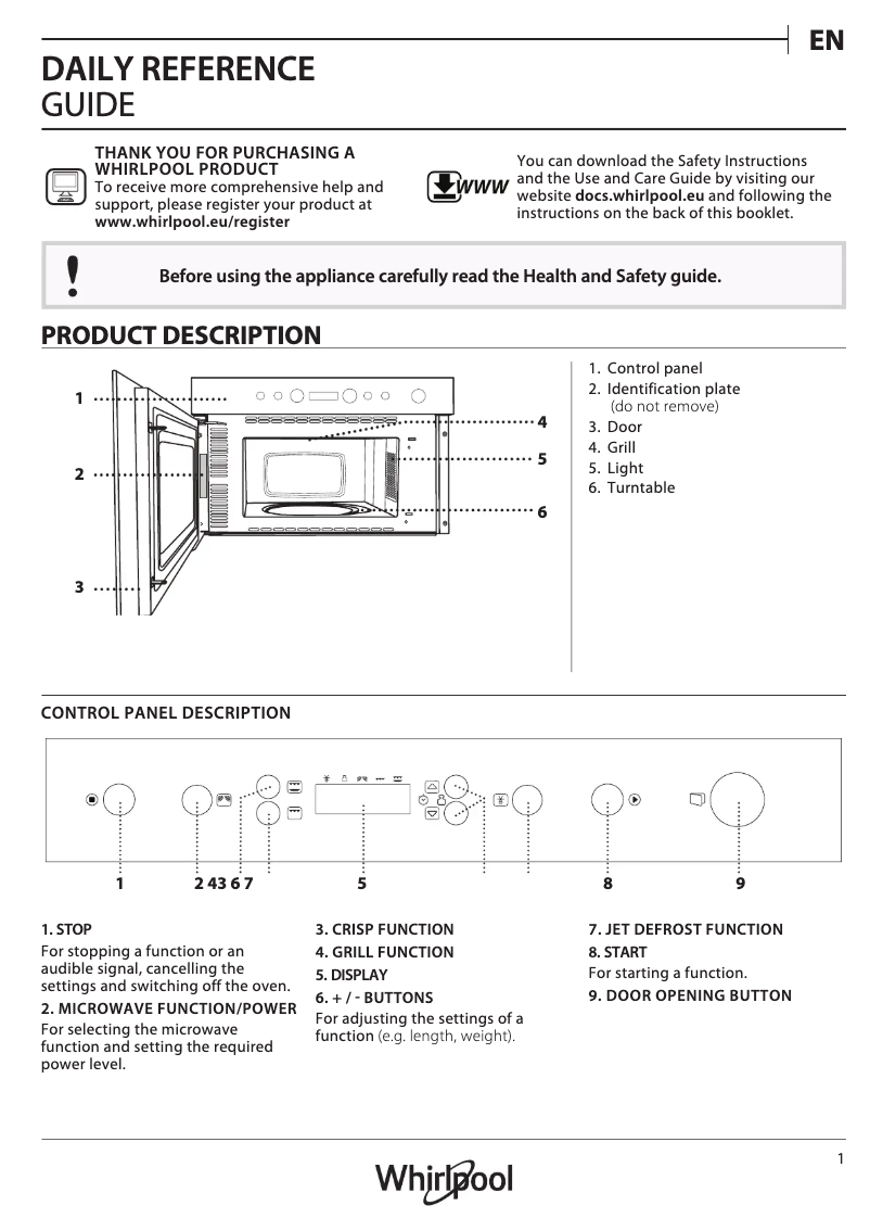 Imagen de la primera página del manual del dispositivo AMW 439