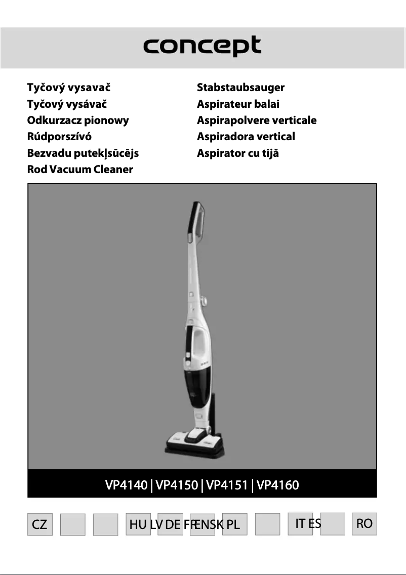 Imagen de la primera página del manual del dispositivo VP4140