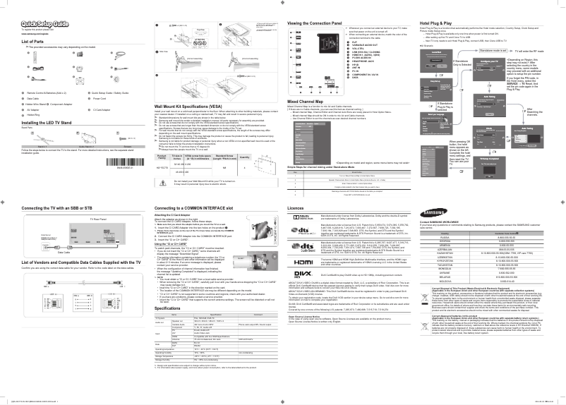 Página 1 del manual Guía de inicio rápido Samsung HG40EC770SK
