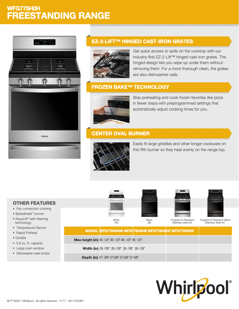 Imagen de la primera página del manual del dispositivo WFG975H0HZ